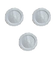 Parti Davet Piknik Doğum Günü Sert Plastik Mika Tabak - Beyaz - 18 Cm. - 6'lı 3 Paket