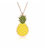 Mineli Ananas Rose Gümüş Kolye