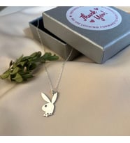 Kişiye Özel 925 Ayar Gümüş Playboy Kolye