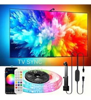 Monozone Ambiligt RGB TV Arkası Şerit Aydınlatmalı Uygulama Kumanda Kontrolü Sese Duyarlı(5metre)