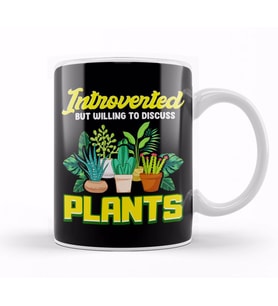 Cute Introverted But Willing To Discuss Plants Kupa Bardak Porselen