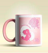 Kişiye Özel Canım Annem 5 Tasarımlı Pembe Kupa Bardak (Pembe)