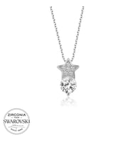 Swarovski Taşlı Gümüş Yıldız Tektaş Bayan Kolye