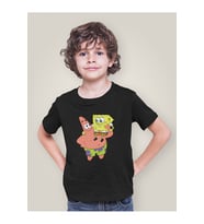 Süngerbob Ve Patrick Baskılı Unisex Çizgi Film Çocuk Tişört (1-12 Yaş)