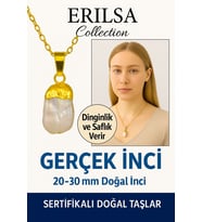 Sertifikalı Ham Altın Kaplama Gerçek İnci Kolye – Zarafet, Dişil Enerji ve Saflık Simgesi (Çok Renkli)