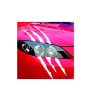 Canavar Pençe Izi Uzun Beyaz Oto Sticker 40*20 Cm