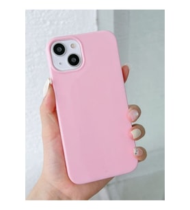 Iphone 13/14 Uyumlu İçi Kadife Lansman Pembe Telefon Kılıfı