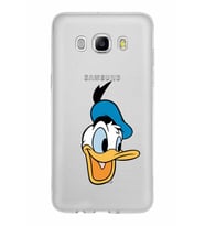 Samsung Galaxy J5 2016 Kapak Donald Duck Tasarımlı Şeffaf Silikon Kılıf