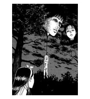 Junji Ito - Yüzer Kafalar Tablo Ahşap Poster Dekoratif