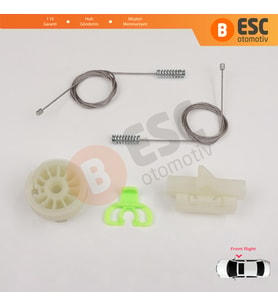 Fiat Punto Grande Evo 3 199 2005-2024 3/5-Kapı 51723315 İçin Elektrikli Ön Sağ Cam Kriko Tamir Seti