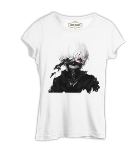 Tokyo Ghoul 3 Beyaz Kadın Tshirt