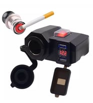Motosiklet Usb şarj Voltmetre Çakmaklık