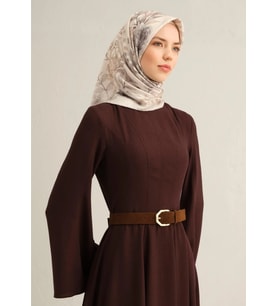 Armine Sura İpek Eşarp 9347 - 83 Krem Karışık Desen