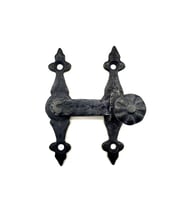 Antika Tarz Dekoratif Pirinç Kapı, Pencere Mandalı - 82x65 mm, Oksit