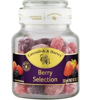 Cavendish & Harvey Mixed Berry Hard Candy Drops/Karışık Orman Meyve Aromalı Şeker Cam Kavanoz 300 g
