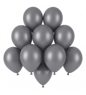 Gümüş Renk Lateks Pastel Balon (13 cm) - 10 Adet