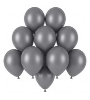 Gümüş Renk Lateks Pastel Balon (13 cm) - 10 Adet