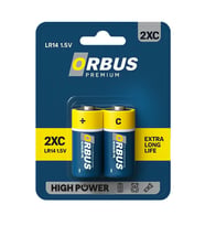 Orbus Premium 2XC LR14 C Tipi 1.5V Alkalin Orta Boy Pil - 2 Paket (4 Pil)