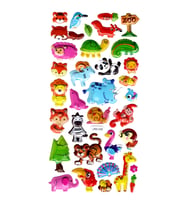 Sticker Kabartmalı Stiker Defter, Planlayıcı Etiket (limlra-026) - 17X9 cm - Zoo Orman Hayvanları