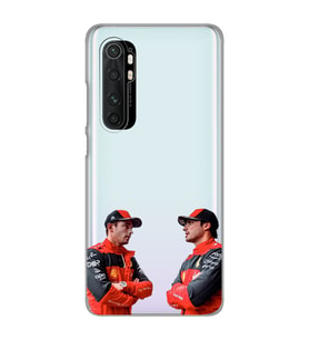 Xiaomi Mi Note 10 Lite Uyumlu Carlos Sainz ve Charles Leclerc Formula 1 Desenli Şeffaf Kılıfı