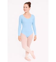Uzun Kollu Full Lycra Cotton Bale Mayosu-Yetişkin (Bebe Mavi)