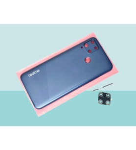 Tkgz - Oppo C15 FULL KASA Arka Kapak Batarya Kapağı - MAVİ