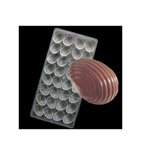 Çikolata Kalıbı Küçük Çizgili Yumurta 3 X 2 X 1,5 cm