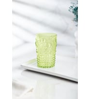 Akrilik Yeşil Tekli Kısa Bardak & Su Meşrubat Kahve Yanı Bardağı 400 ml ( Cam Değildir )