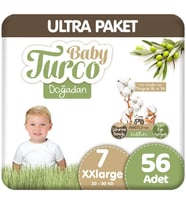 Baby Turco Doğadan Ultra Paket 7 Beden Bebek Bezi  56 Adet