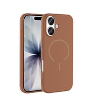 iPhone 17 Kılıf M-safe Şarj Özellikli Meta Kılıf (Kahverengi)