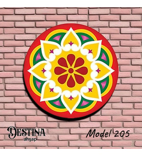 Destina Ahşap Mandala Boyama Seti- Ahşap Boyama-Model205-23cm*23cm