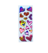 Sticker Kabartmalı Stiker Defter, Planlayıcı Etiket Parti Kalp (cb460) 16x7 cm