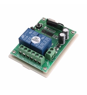 433Mhz RF 2 Kanal Röle Modül DC 12V AK-RK02S Kablosuz Motor Pompa Fan Lamba Perde