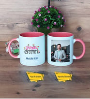 İspanyolca Öğretmeni Kupa Bardak Pembe Fotoğraflı Öğretmenler Günü Hediyesi