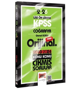 Yargı 2026 Kpss Lise Önlisans Coğrafya 2010-2024 Konu Konu Çıkmış Sorular