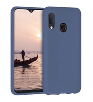 Samsung Galaxy A20 İnce Mat Silikon Kılıf Lacivert