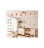 6 lı tavan altılı spot bebek odası avize gu10 os ram tasarruflu led bebe toz pembe modern çocuk oda