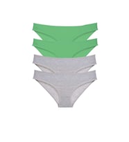 Mulvxbrf Brf02 4 Adet Süper Eko Set Likralı Kadın Slip Külot Yeşil Gri (Mulvix)