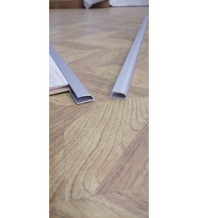 PARKE BİTİM PROFİLİ, U PROFİLİ  ( 8 MM PARKELERE UYUMLU) 87 CM