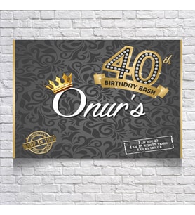 40 Yaş Temalı Doğum Günü Afişi