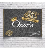 40 Yaş Temalı Doğum Günü Afişi