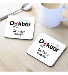 Kişiye Özel Doktorlara Hediye Bardak Altlığı