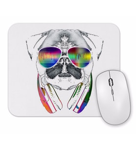 Muzik Pug Muzikli Pug Köpek Mouse Pad