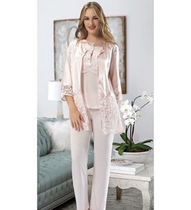 Mulvxbrf Brf02 Pudra Penye Pijama Takımı - 1417 (Mulvix)