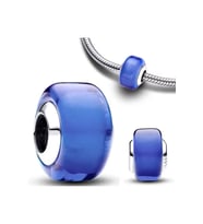 Murano Mavi Mini Charm (Gümüş)