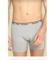 SEHER YILDIZI 0060 ERKEK LİKRALI BOXER 6 ADET (Gri)