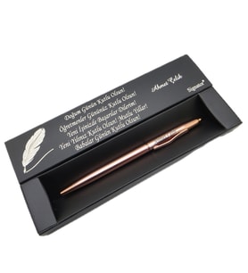 Signator® C526 Slim Rose Gold Tükenmez Kalem  İsme Özel Kalem  Hediyelik Kalem (Karışık)