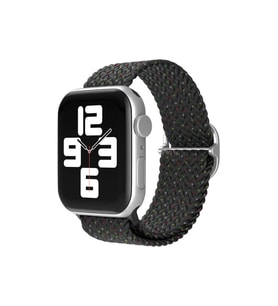 Uray store Apple Watch 42mm Star Kordon - Benekli Siyah