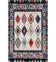 Eliana Home Baskılı, Yıkanabilir Kaymaz Taban Salon Halısı LNA0374 100x150 cm (Lacivert)