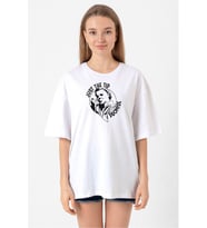 Just The Tip I Promise Halloween Beyaz Kadın Oversize Tshirt